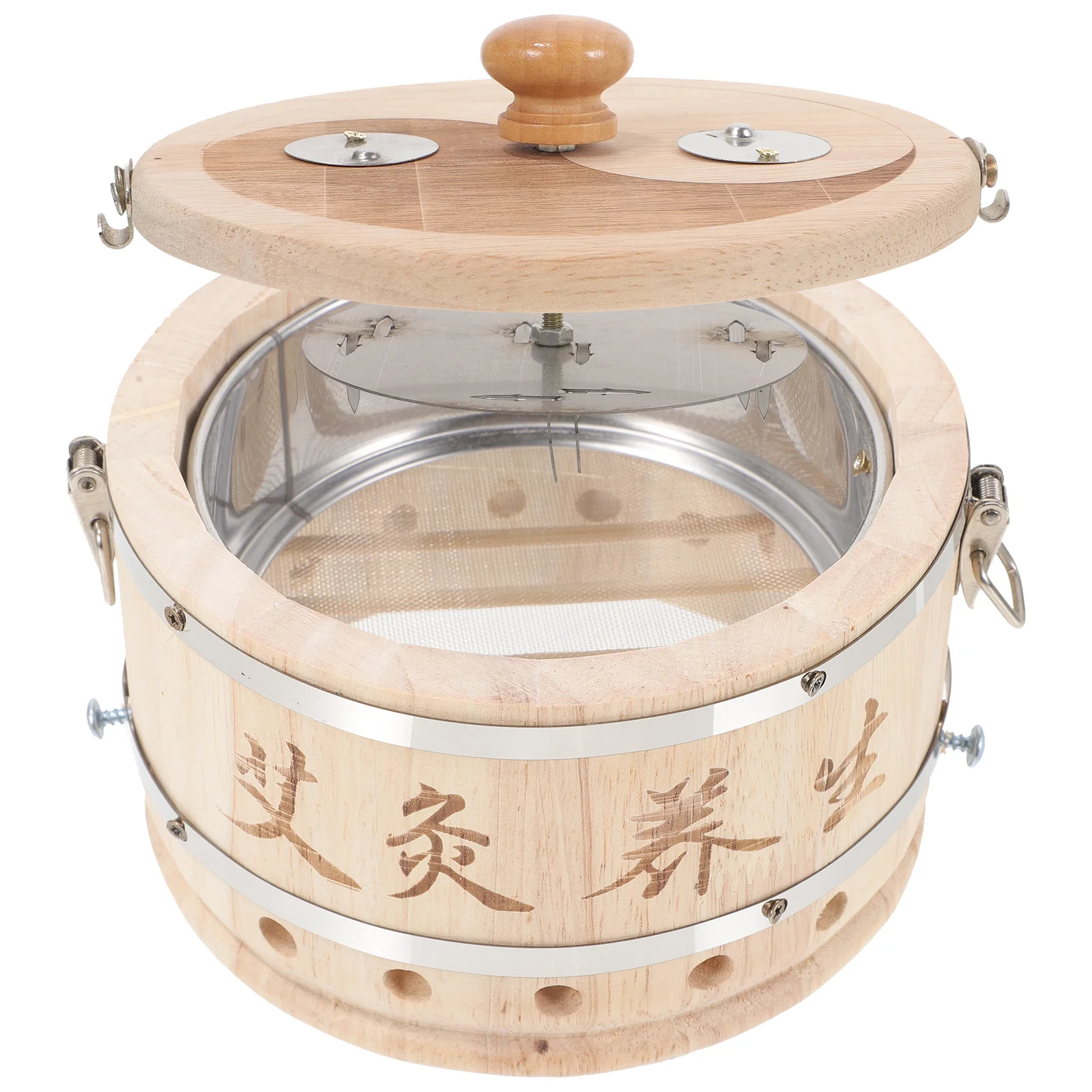 

Moxibustion Box Holder Moxa Cone Burner Adjustable Boxes Case Wooden Body Pot Treatment Tool