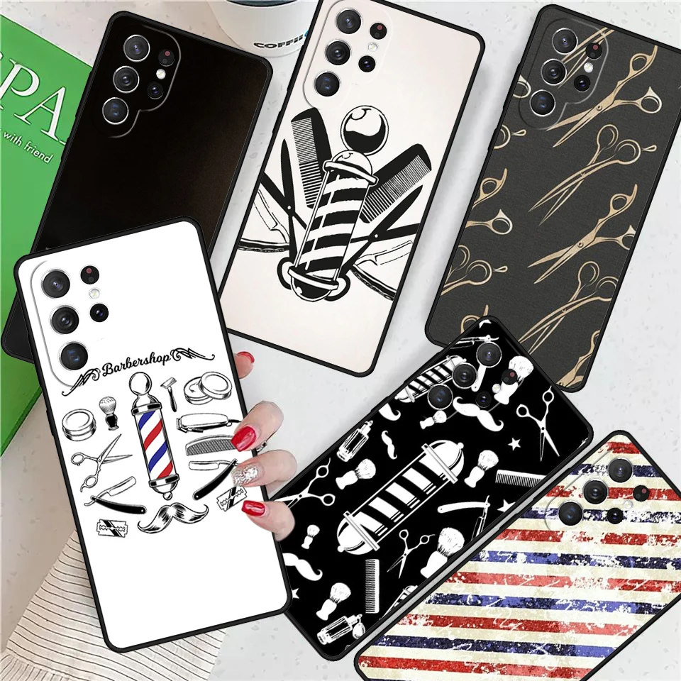 

Парикмахерский магазин волос для Samsung Galaxy S24 Ultra S21 S22 S8 S9 S10E Note 10 20 Plus FE S23 чехол для телефона