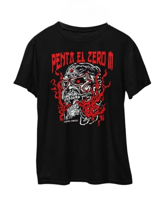 Penta El Zero Miedo Merch  Tee T-shirt Merch Men Short Sleeve Tee Unisex Tops Clothes Causal Female Y2K Tops