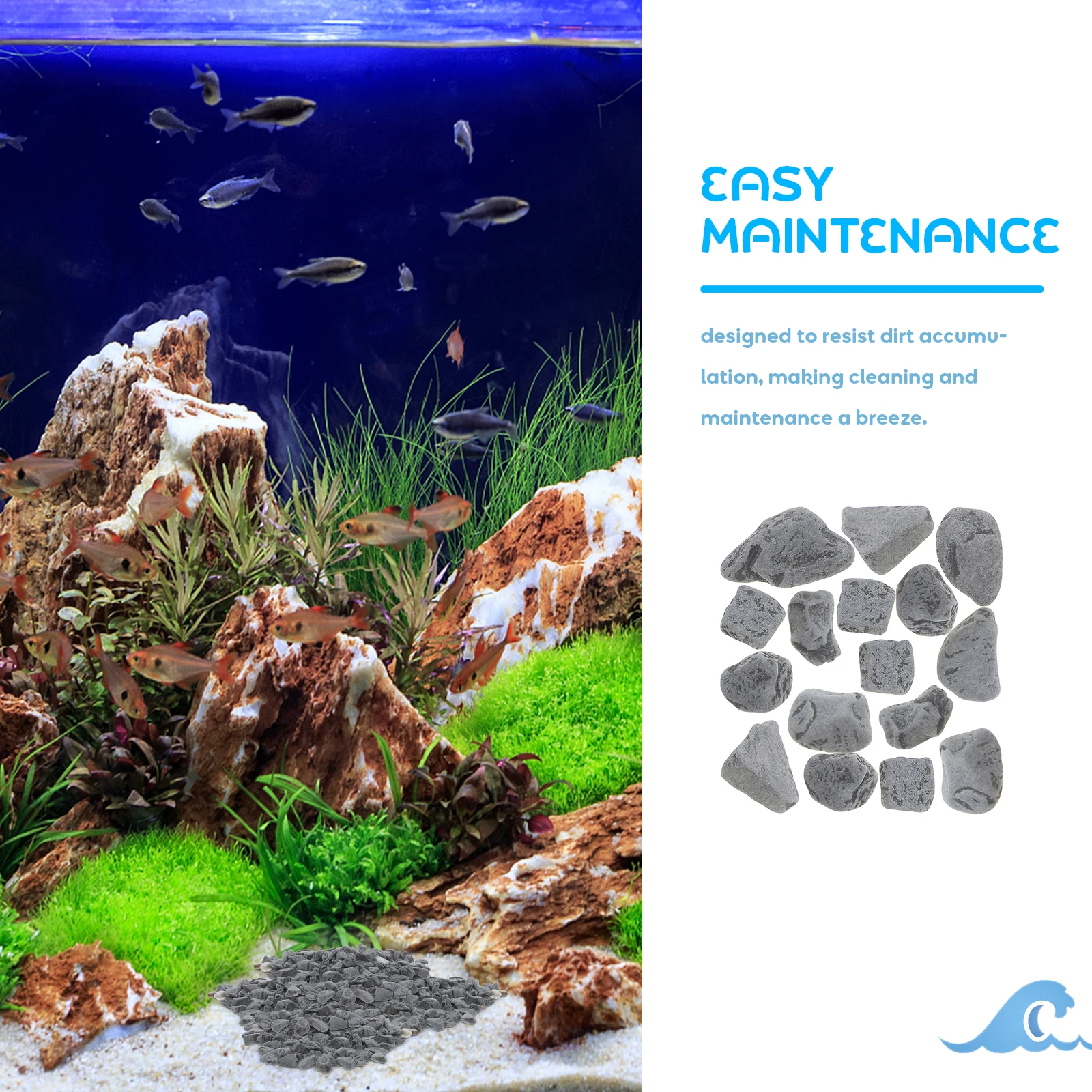 

Fish Tank Decorations Aquarium Gravel Decorative Stones Betta Rocks for Plants