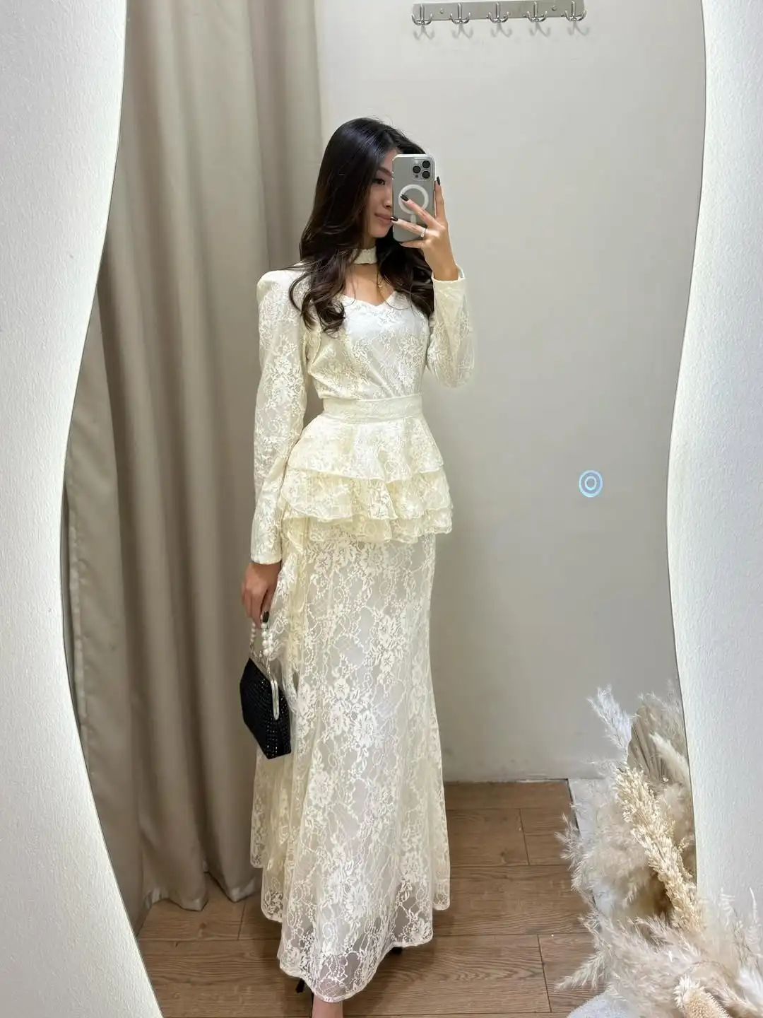 New Design V Neck Embroidery Tiered Ruffles Full Sleeves Elegant Illsion Sashes A Line Evening Prom Formal Party Dress