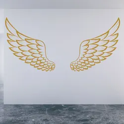 Spread Angel Wings Wall Stickers Vinyl Art Home Decor Living Room Bedroom Decoration Bird God Decals Removable Room Murals 4301