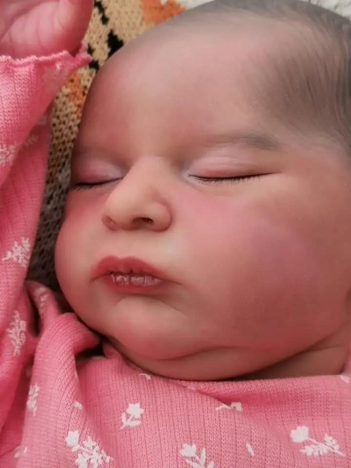 Śpiąca Reborn Cloth Body Silicone Vinyl Baby Doll 50CM Finished Newborn 3D Skin Visible Veins DIY Princess Art Toys For Girls