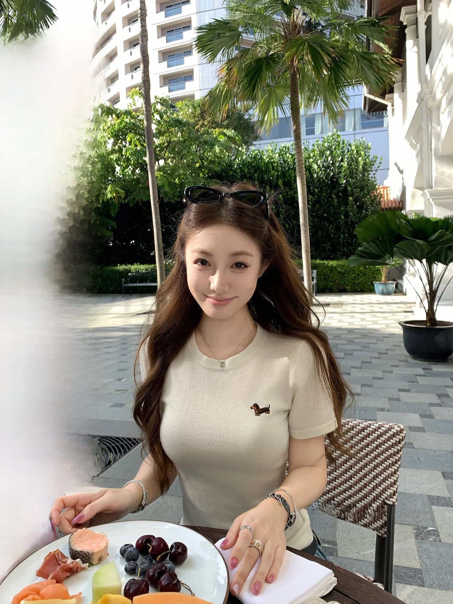 

Soft Cozy Knitted Short Sleeve round Neck T-Shirt Women's Loose Fit Casual Style Pure Color Polyester Blend Spring Wear