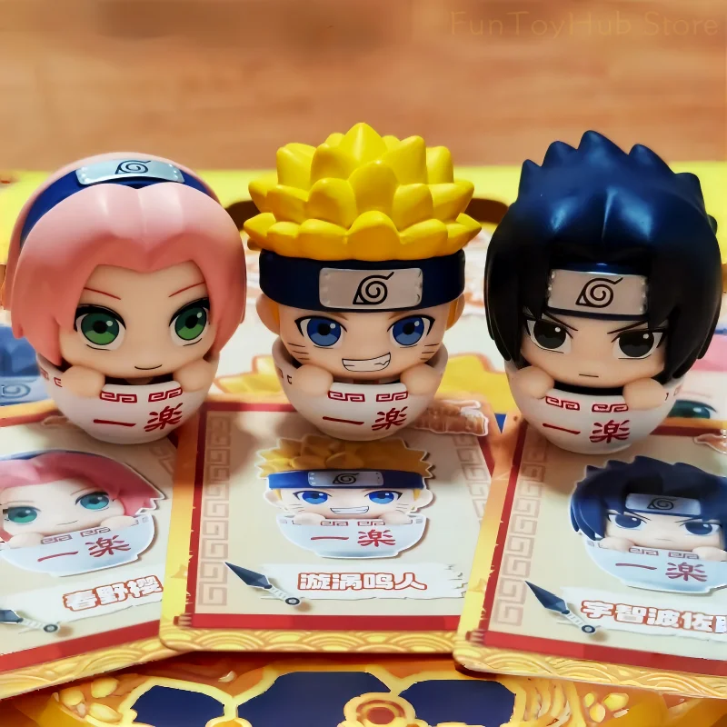 Figura Miniatura Colecionável Naruto Ramen Time Blind Box Uzumaki Naruto Sasuke Sakura Pote Usagi - Brinquedo Modelo para Presentes