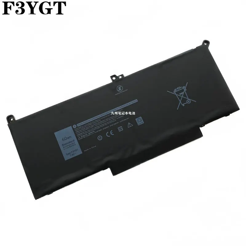 

7.6V 60Wh F3YGT Laptop Battery For DELL Latitude 13 14 7280 7290 7380 7390 7480 7490 DM3WC 0DM3WC 2X39G