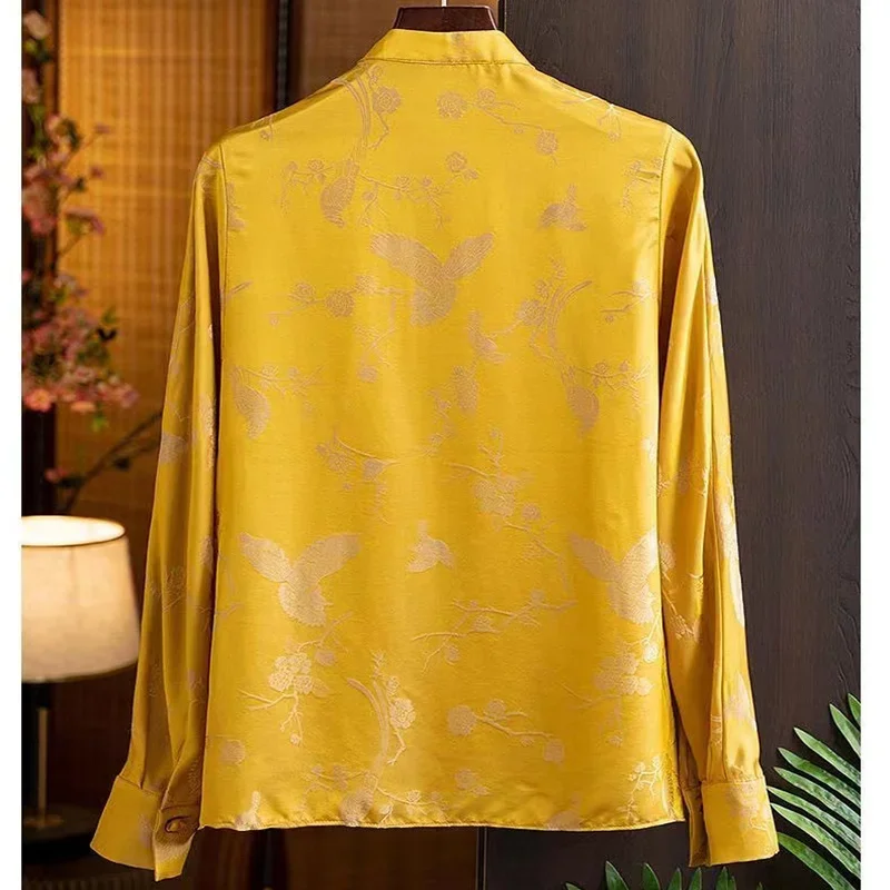 Chinese Style Prints Shirt For Women Traditional Chinese Clothing Comfortable Retro Hanfu Cheongsam Spring