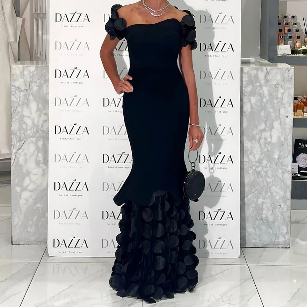 

Вечерние платья трапециевидной формы по индивидуальному заказу, длиной до пола, с открытыми плечами, платье для выпускного без рукавов, простое модное драпированное вечернее платье с открытой спиной