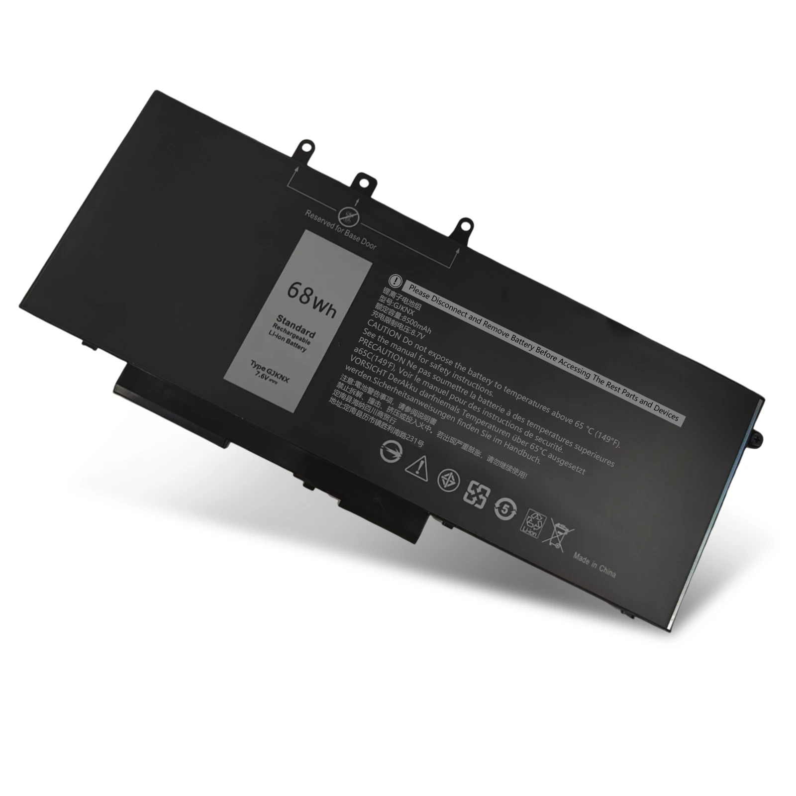 GJKNX 7.6V 68WH Laptop Battery For Dell Latitude E5480 5580 5490 5590 For DELL Precision M3520 M3530 GD1JP