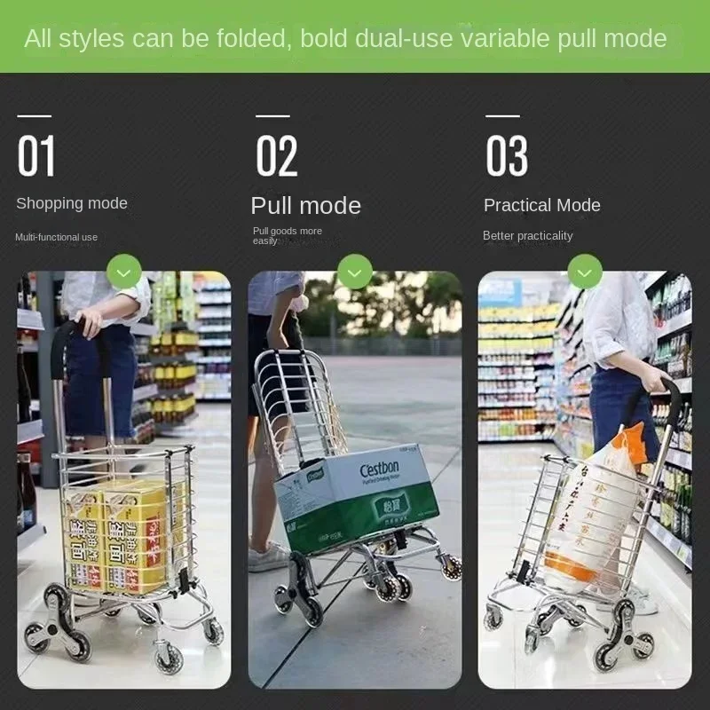 Portable Vegetable Shopping Cart, Household Foldable Hand Cart, Elderly Small Cart, Supermarket Shopping,portable Cart