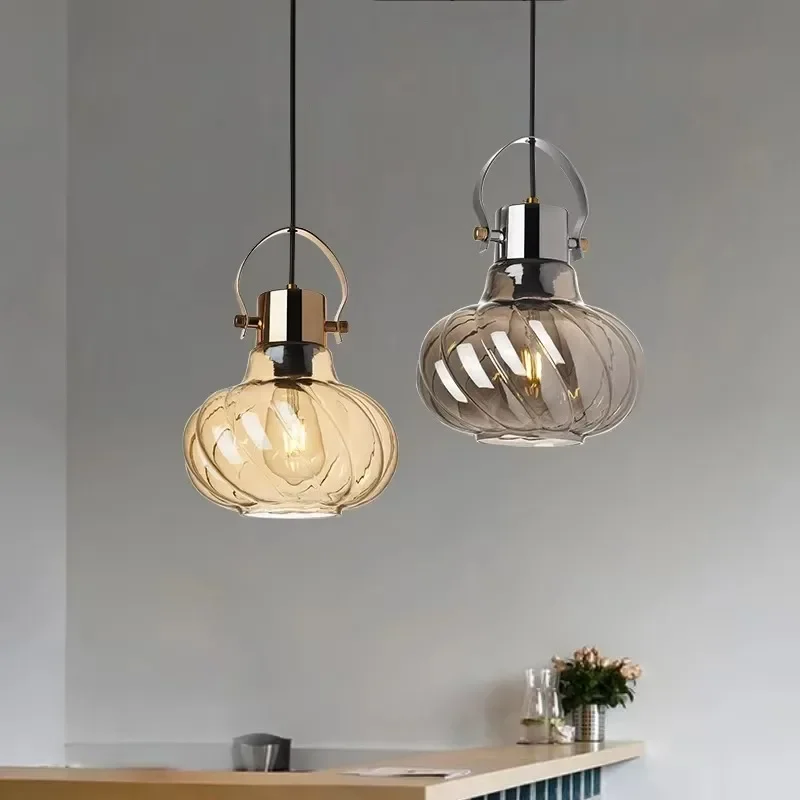 

MandosBor Creative Pendant Lights LED Lighting Nordic Glass Hanging Lamps for Bedroom Dining Room Loft Bar Hang Lamp Decor Chand