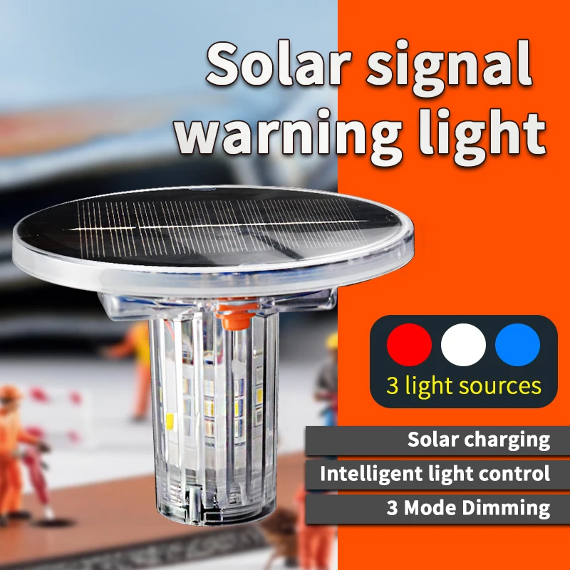 

Solar signal warning light 3 mode dimming protable multifunction catch the sea special