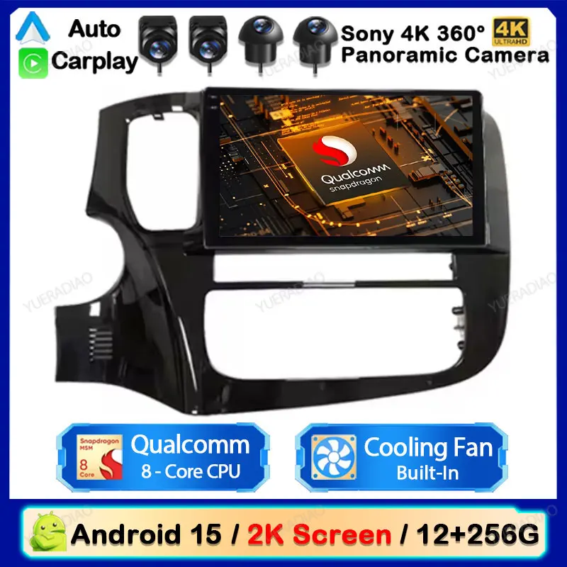 

Android 15 Wireless CarPlay Auto For Mitsubishi Outlander 3 GF0W GG0W 2012 - 2018 Car Radio Multimedia Video Player 4G GPS WIFI