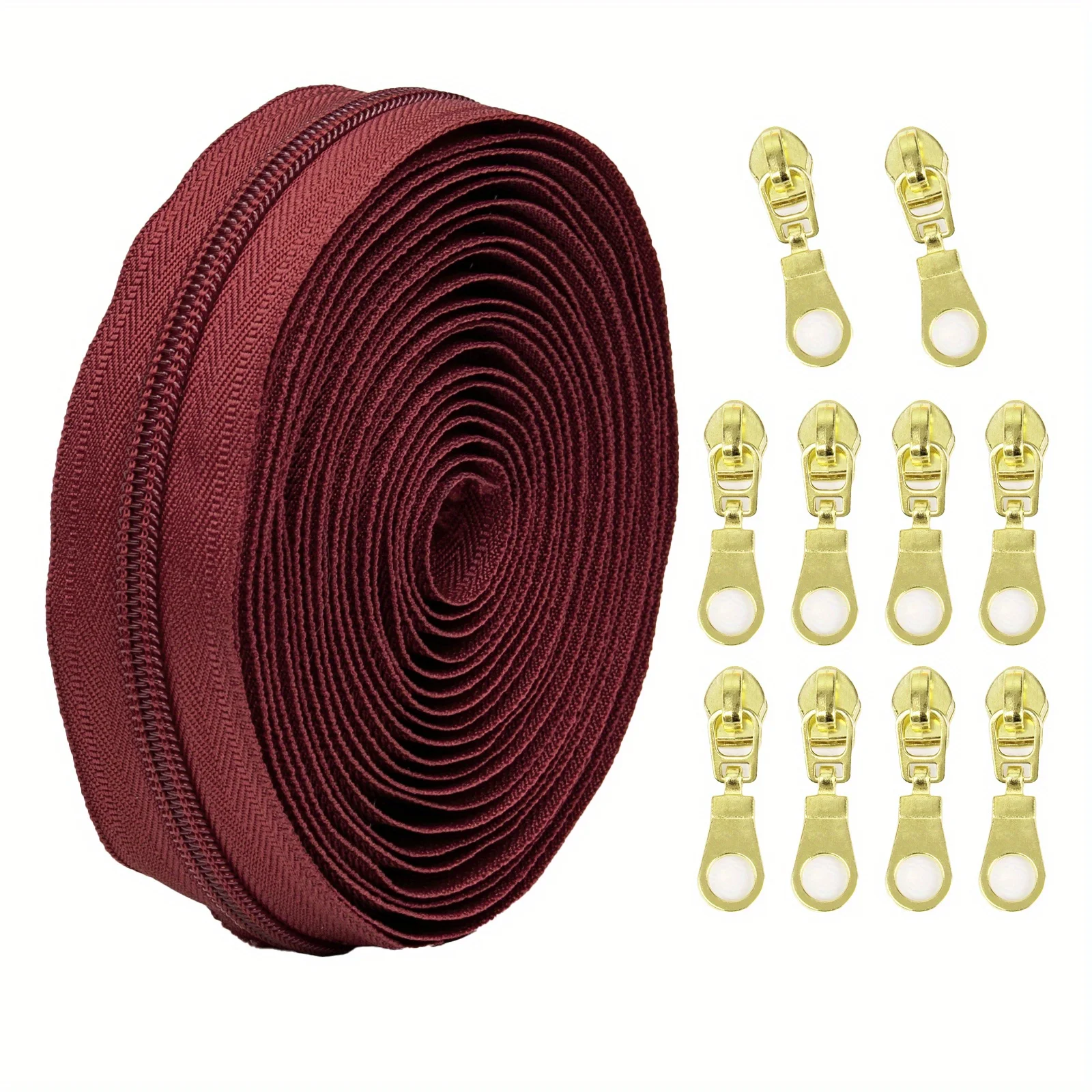 1 set = 4,5 meter rits + 10 ritskoppen, veel kleuren om uit te kiezen, thuis naaien DIY vervangende rits