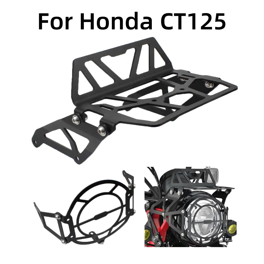 

For Honda CT125 Headlight Guard Storage Rack Bracket Hunter Cub Trail 125 Front Luggage Holder Moto Parts CT 125 2020-2024