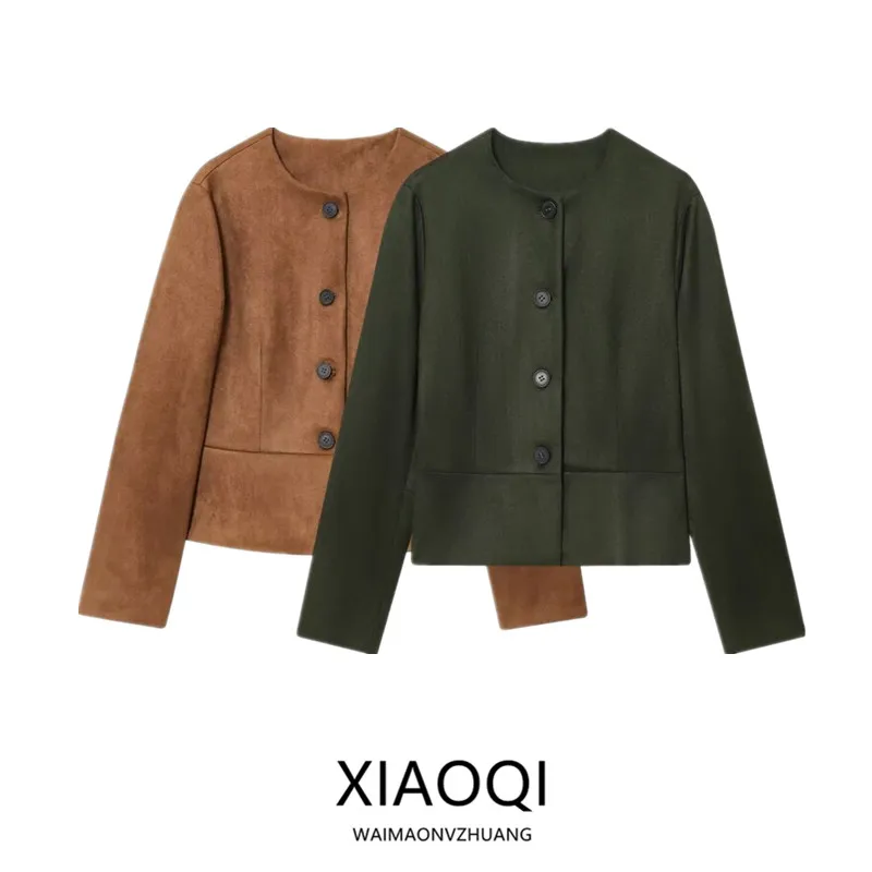 

Повседневное длинное пальто Sve Jaet, женская простая универсальная верхняя одежда, Новое поступление, осень 2021, пальто свободного кроя с пуговицами