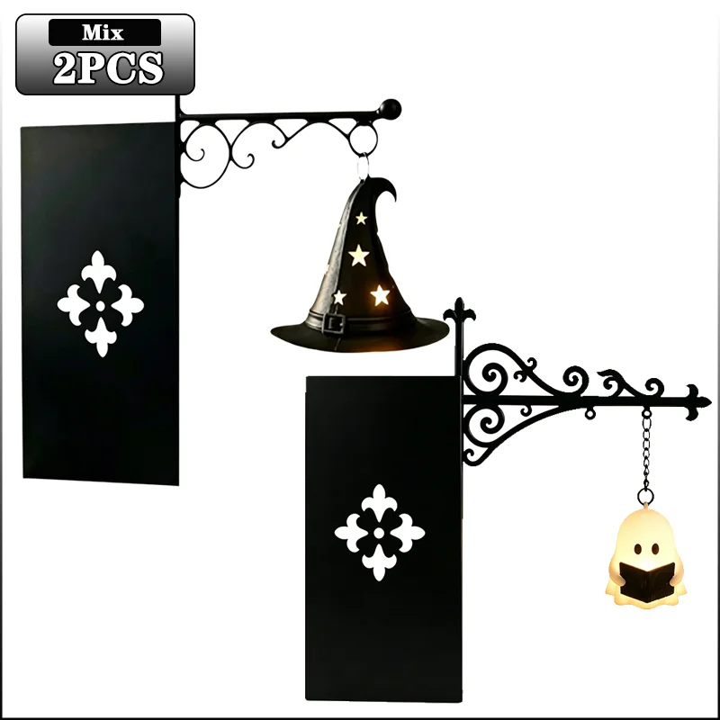 Halloween-Bibliothekslaterne, Mini-Bücherregallampe, Vintage-Hängeleuchte, Dekorative Laterne, Halloween-Geschenk für Buchliebhaber