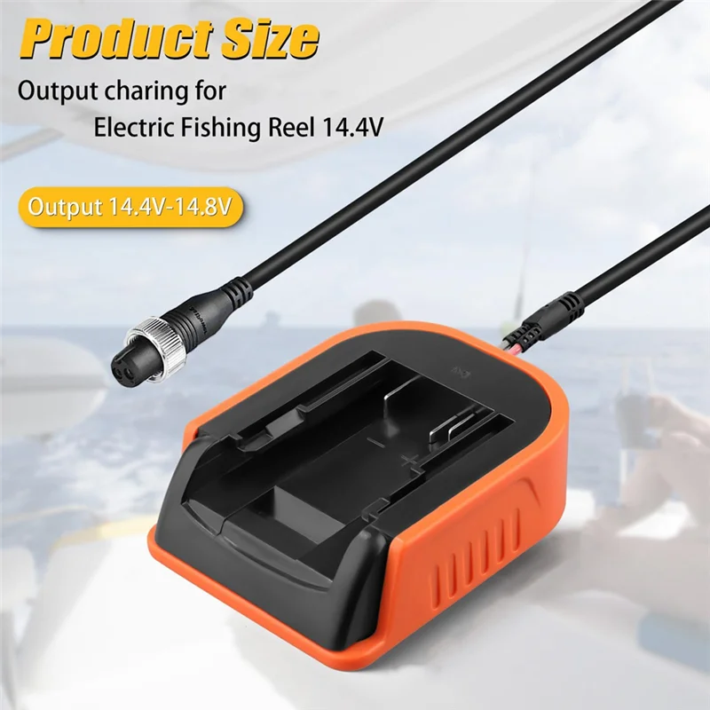 

Fishing Reel Battery Adapter For 20V 60V Battery For Daiwa BM2300 For Shimano 14.4V Series Electric Fishing Reel