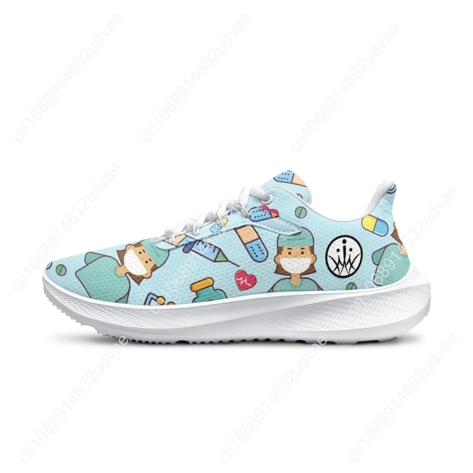 Women's Doctor Nurse Sneakers Medical Hospital Printed Lightweight Running Shoes Ladies Casual Cute Nursing Shoes