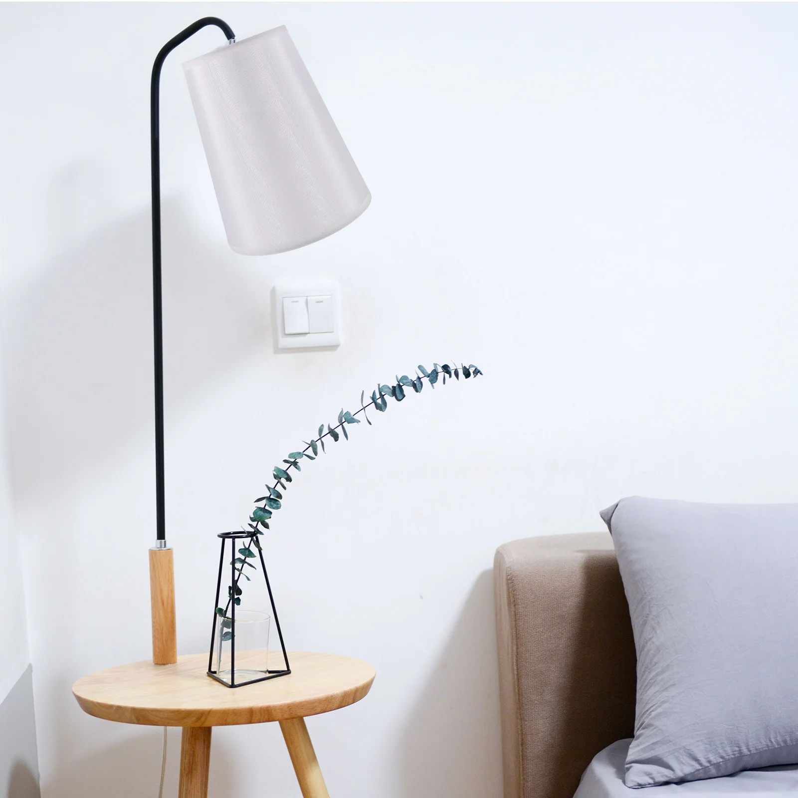 

Semi-circular Shades Small Lampshade E14 Beige Bedroom Living Room Hotel Restaurant Light Covers Table Lampshades Desk Lamp