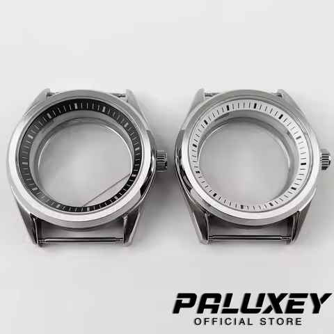 GS Case 40mm Silver Sapphire Glass Stainless Steel Black White Chapter Ring Watch Case for NH35 NH36 4R35 NH34 NH38 Movement