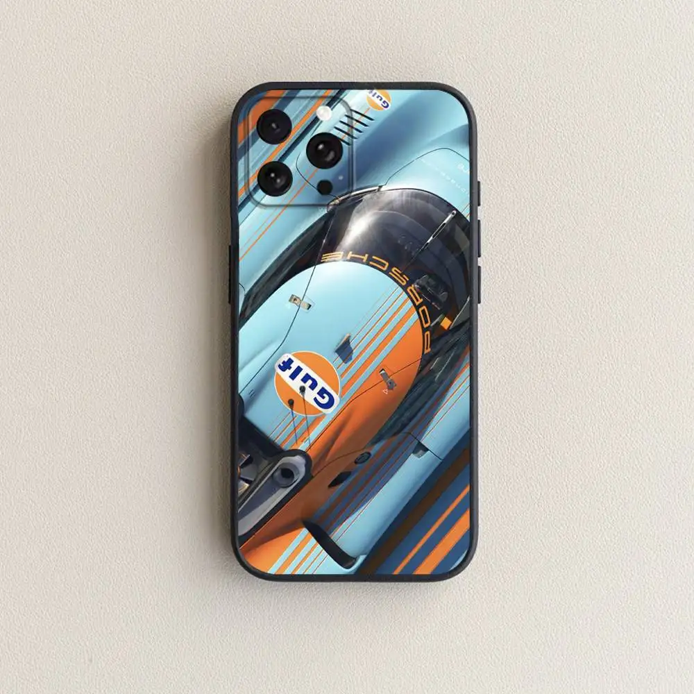 حافظة هاتف S-Star Gulf R-Racing C-Car لهاتف iPhone 16,15,14,13,12,11 Plus,Pro Max,XS,X,XR,SE,Mini,8,7,غطاء أسود من السيليكون الناعم #2