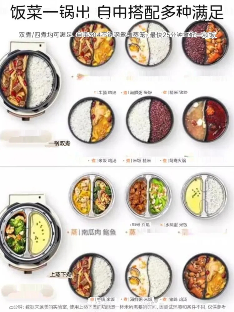 Midea Mandarin Duck Electric Pressure Cooker Rice Cooker 4L Touch Color Screen Non-stick One Pot Four Cooks Electric Cooker