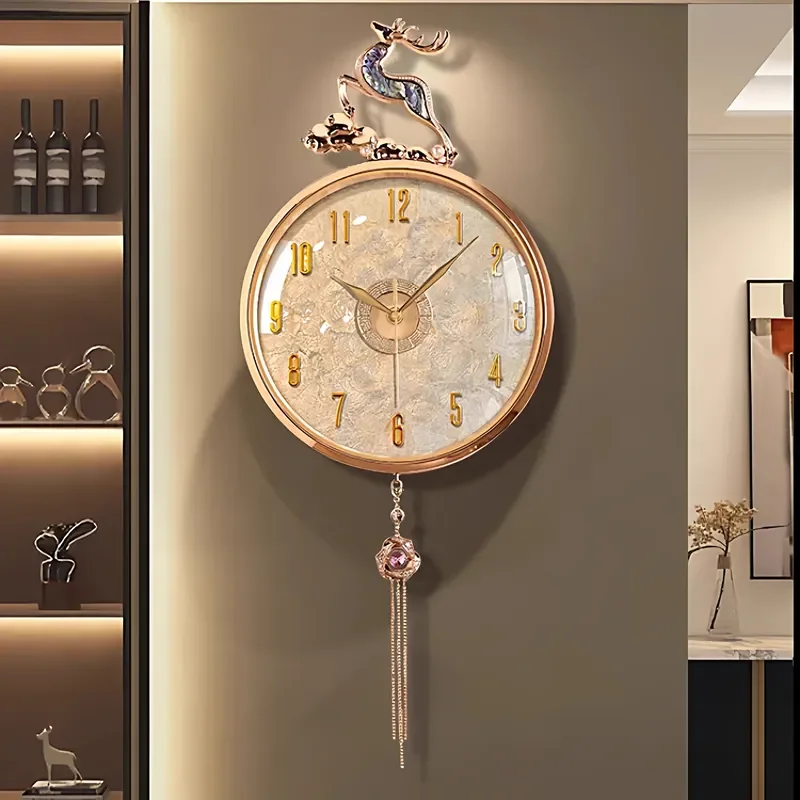 for Living Room Light Luxury Simple Shell Wall Clock Modern Creative High End Timepiece Atmospheric Art Decor 2025 New