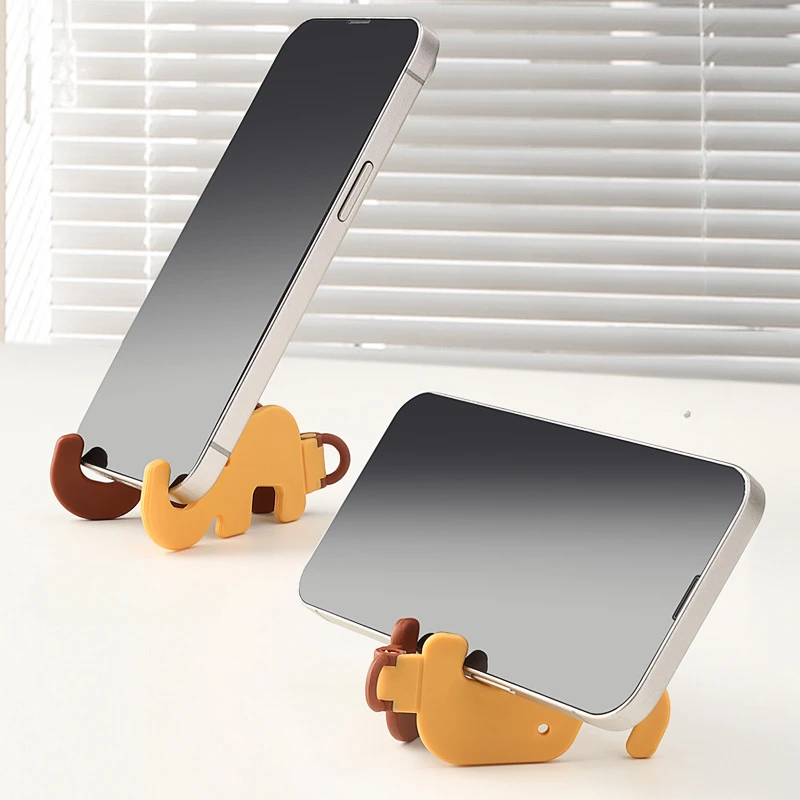 Portable Elephant Phone Holder Desktop Creative Foldable Lazy Phone Holder Mini Phone Holder Holder Can Be Used As Key Hanger