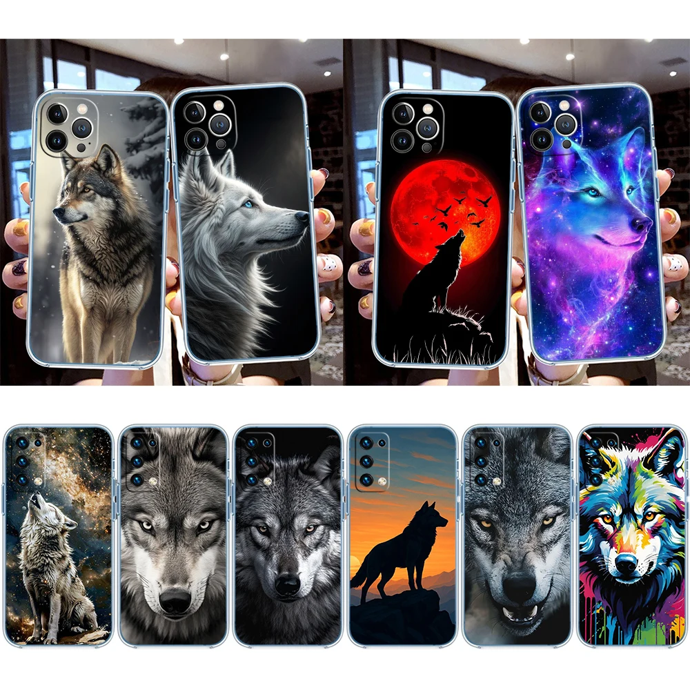 IM4 Animal Wolf Transparent Phone Case for Motorola Moto G7 G8 G9 G84 G85 G73 G24 G15 Z2 Play Power Plus view 2