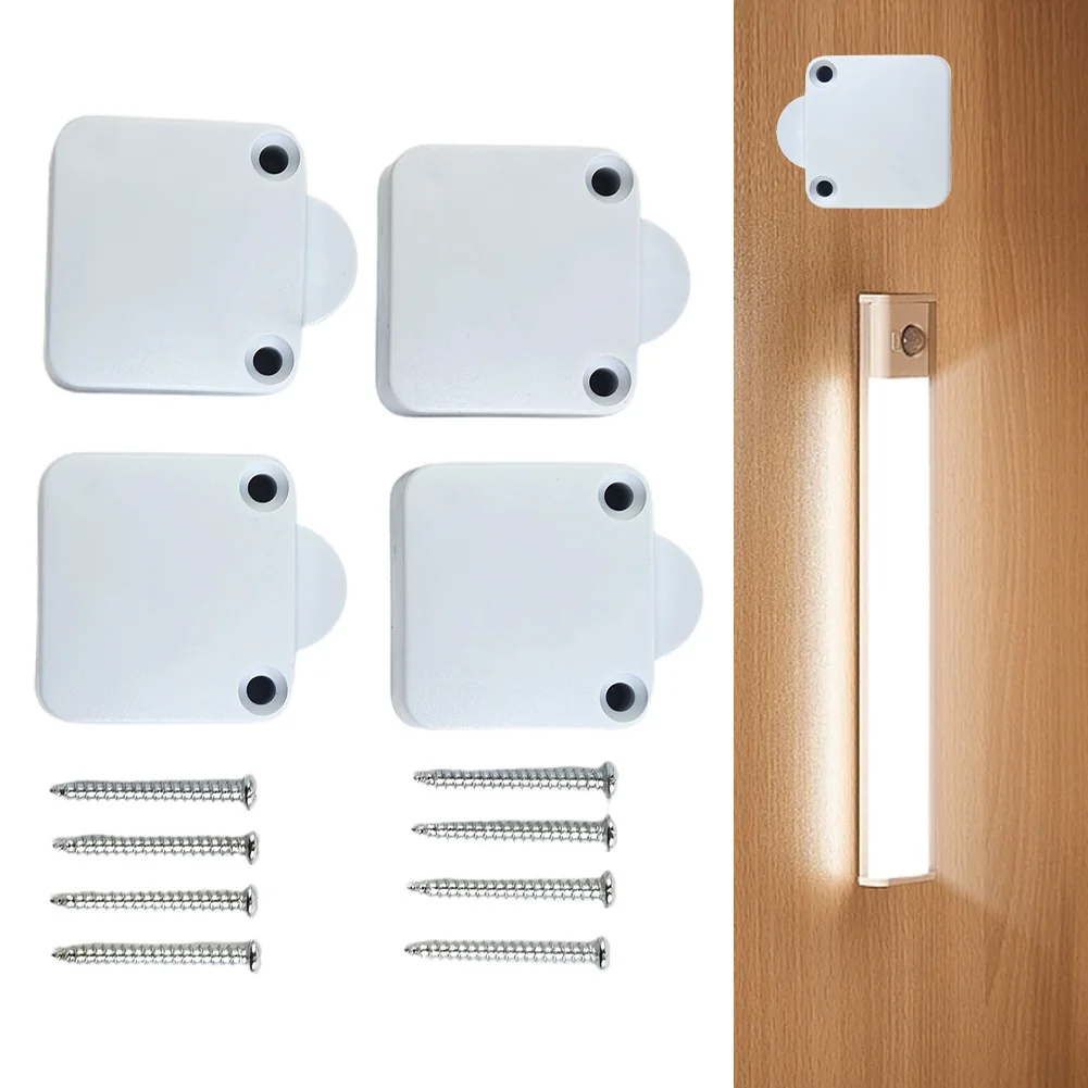 4pcs Pantry Switch For Cupboard Cabinet Door Light Closet White Electrical Tobin 4pcs White Switchs With Screws