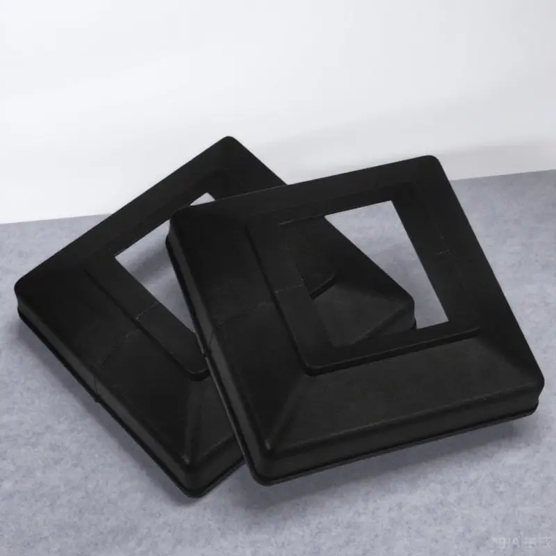 

6Pcs Split Style Deck Post Base Cover Heavy Duty Plastic Fence Post Covers Universal Fit for Square Posts Outdoor Railing Base