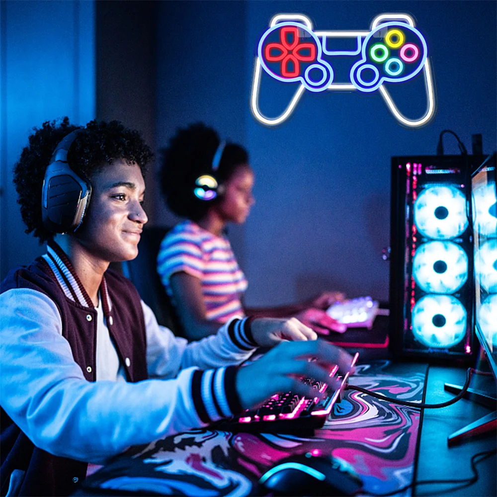 Neon Light Game Room Decor Boy Room Decor Upgrade Gaming Light Gamer Gift Teen Game Console Neon Light Game Room Sign Bedroom