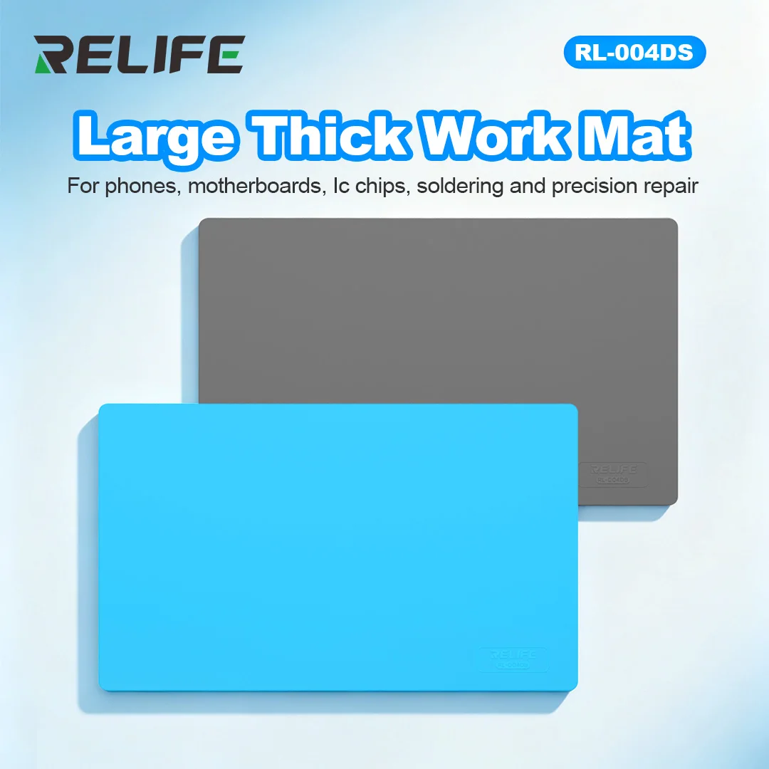 RELIFE RL-004DS Heat Resistant Mat 500°C Anti Slip ESD Safe for Phone Motherboard BGA PCB Soldering Repair Workbench Pad Tool