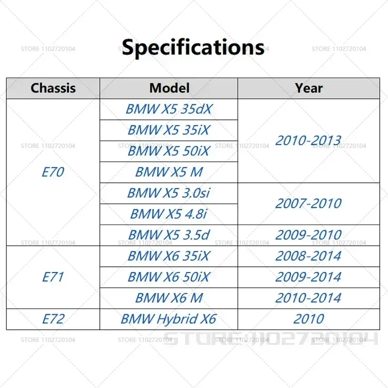 Para 2007-2014 BMW X5 X6 (E70 E71) Panel de partición del compartimento superior del motor de coche 51717169421 51717169419 51757171791 64316945583