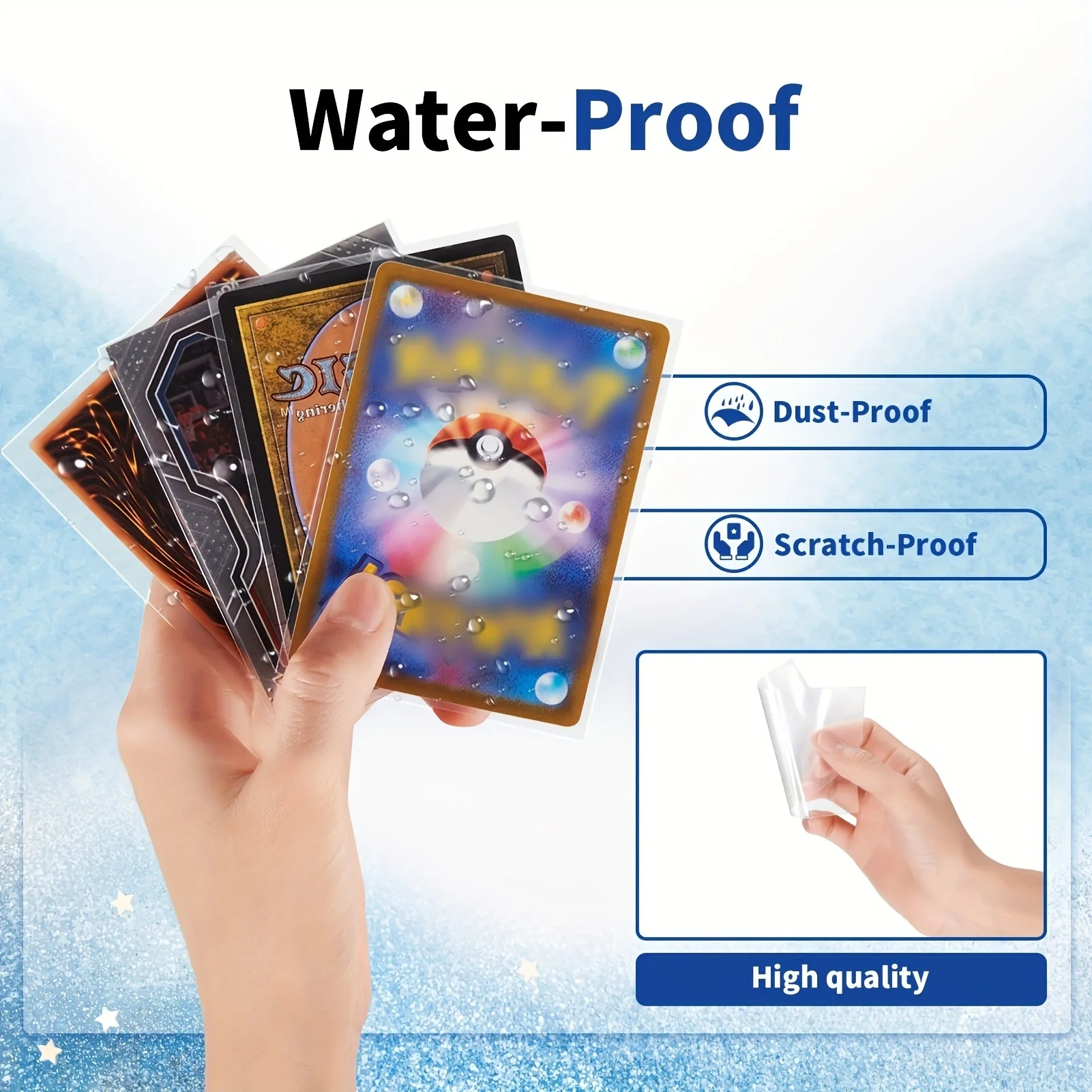 50/100 Stück Kartenhüllen für TCG, matte Kartenhüllen für Standard-Sammelkarten, kompatibel mit Magic, Yu-Gi-Oh! und CCG-Karten. – Detail 5