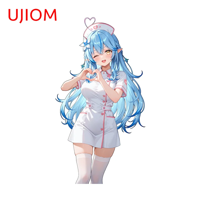 UJIOM Nurse Lovely Anime Figure Wall Sticker Trendy Attractive Sunscreen Adorable Graphics Decal Trendy DIY Decor Accessories