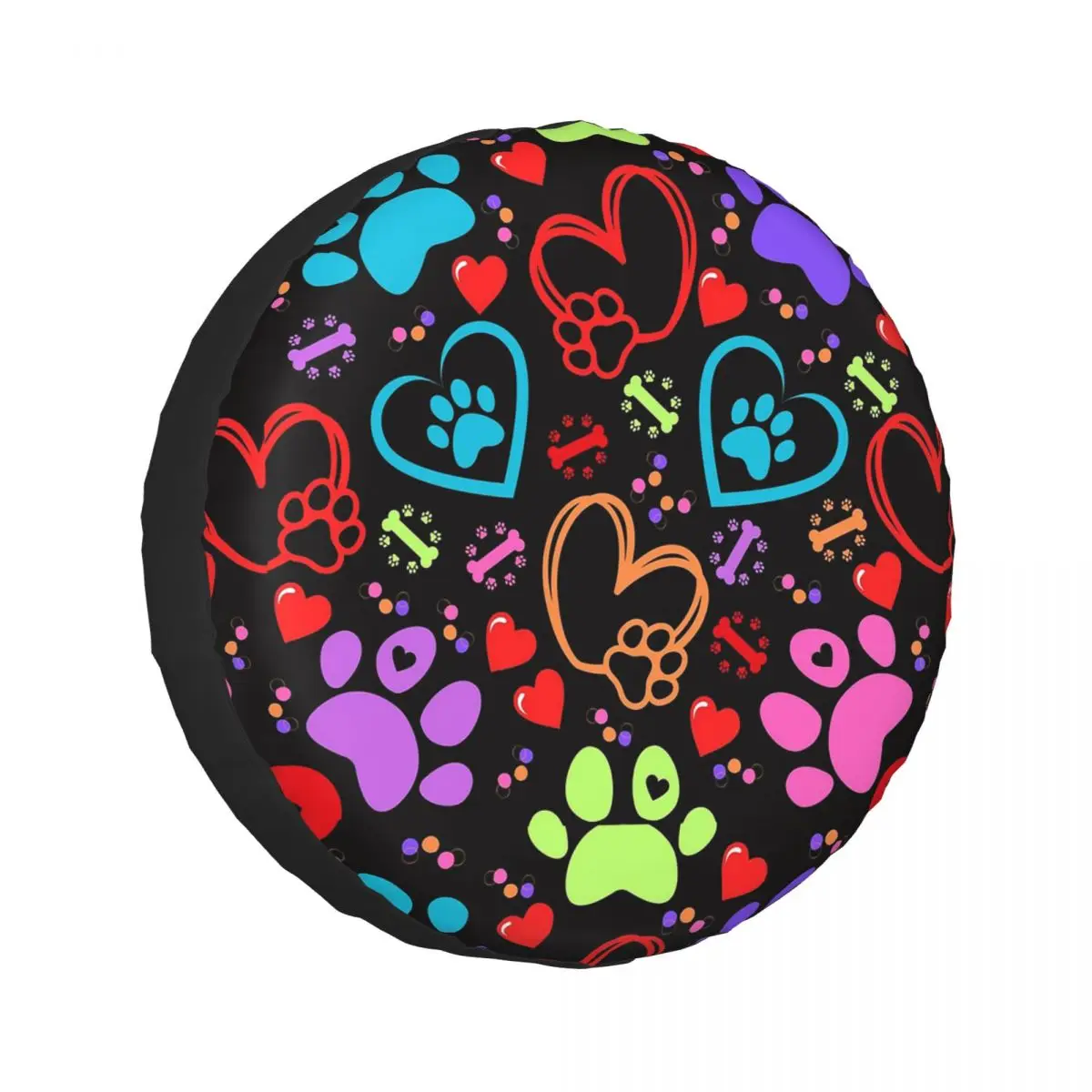 

Custom Dog Paw Cat Heart Love Spare Tire Cover for Jeep SUV RV 4WD Pajero 4x4 Wheel Protector Covers 14" 15" 16" 17" Inch
