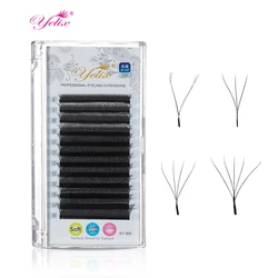 Yelix Lashes W Shape Bloom 2D 3D 4D 5D Premade Fans Speed Eyelash Extensions Natural Soft Light Full Dense YY Individual Lashes