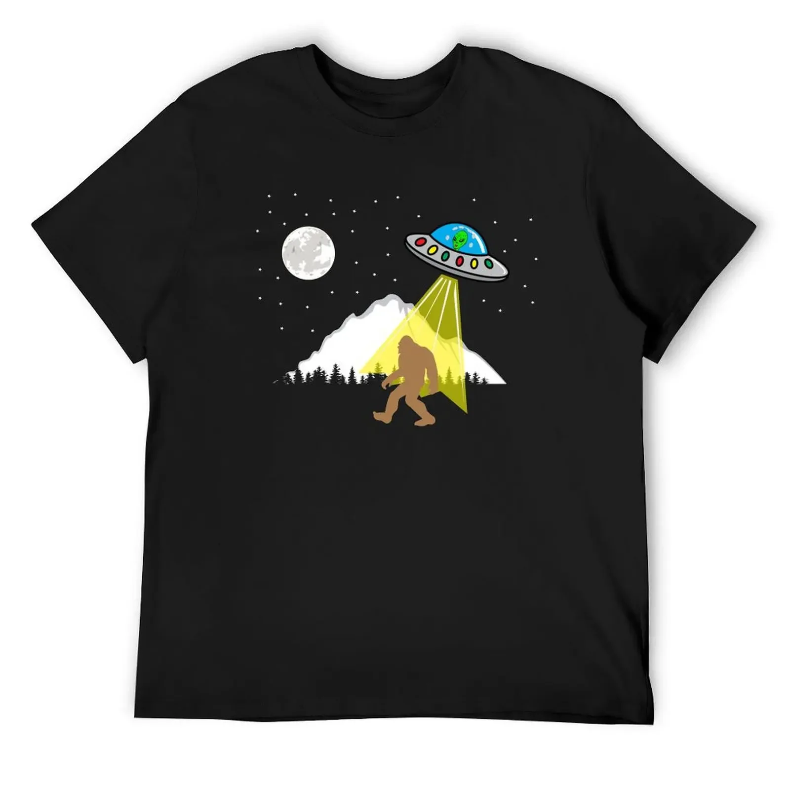 

Футболка Bigfoot UFO - Alien Sasquatch, мужская футболка с индивидуальной графикой, мужская футболка