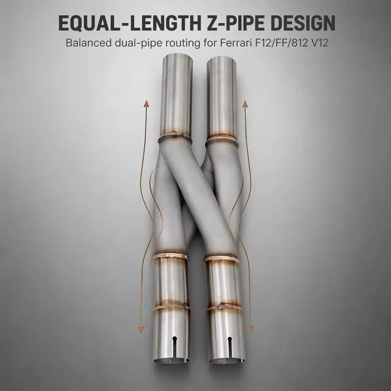 Perfectly Customized Performance Exhaust Exhaust Mid Pipe Z-pipe Specifically Designed for Ferrari F12/FF/812 V12