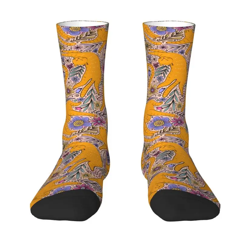 

Custom Sleeping Cats Mens Crew Socks Unisex Cool Spring Summer Autumn Winter Dress Socks