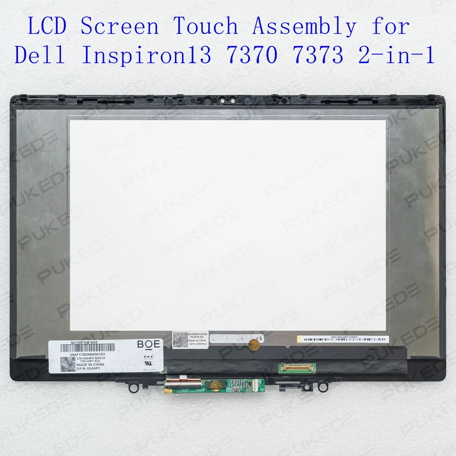 

13.3 Inches Laptop LCD Screen Touch Digitizer Assembly for Dell Inspiron 13 7370 7373 2 in1 P83G001 0XHRG2 004GM9 IPS Display