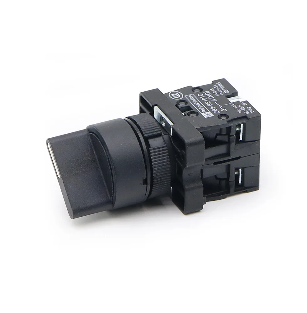 22mm XB2-ED21/XB2-ED33 Knob switch  2/3 Positions Latching Self-Locking Selector Knob Switch 10A/600V Rotary switch