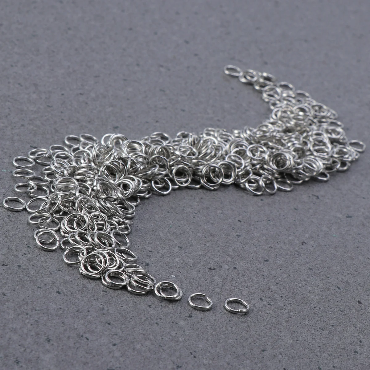 500 pcs Closed Jump Rings Silver Metal Sterling Round for Jewelry Making Charms Bracelets Necklaces Craft Projects