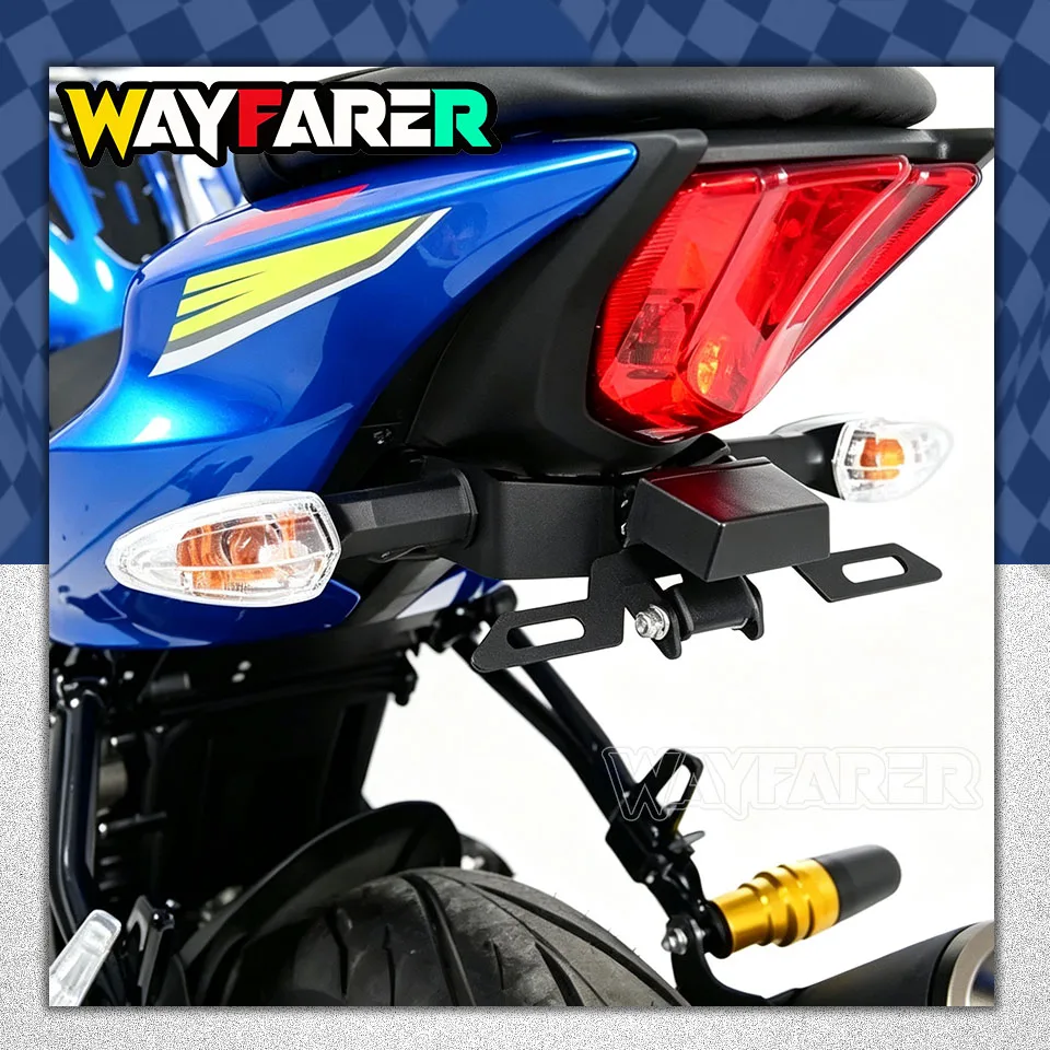 Rear License Plate Holder Bracket Tail Tidy Fender Eliminator Kit For GSX‑R125 GSX‑R150 GSX‑S125 GSX‑S150 2017‑2021 Accessories