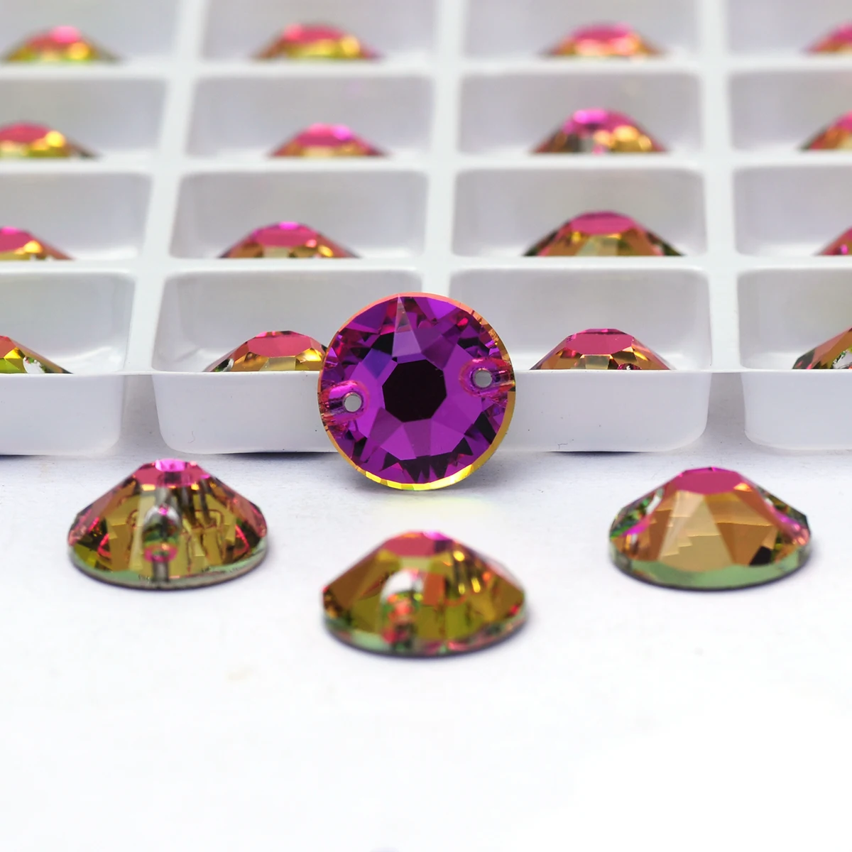 

Flatback K9 Glass Vitrail Rose Sew on Rhinestones Sewn Strass Crystal Stone Beads for Clothes Shoes Dress Sewing Accessories