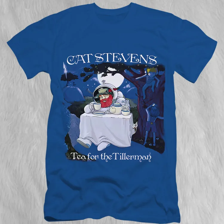 Cat Stevens Tea for the Tillerman 70s Royal Blue Color Full Size Tee