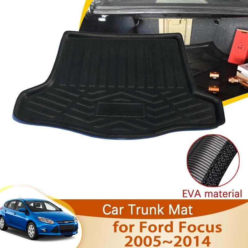 

For Ford Focus 2 MK2 MK2.5 Hatchback 2005~2014 2013 2012 2008 Accessorie Trunk Mat Floor Tray Waterproof Liner Cargo Boot Carpet