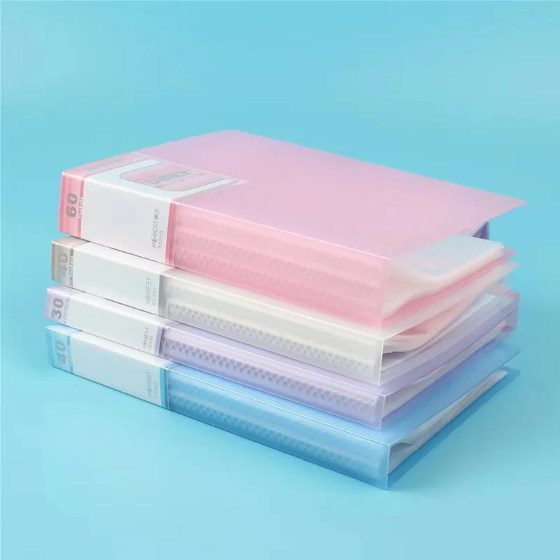 

A5 Multilayer File Folder Insert Data Book 40-100 Pages Transparent Loose-leaf Students Paper Storage Office Management Supply
